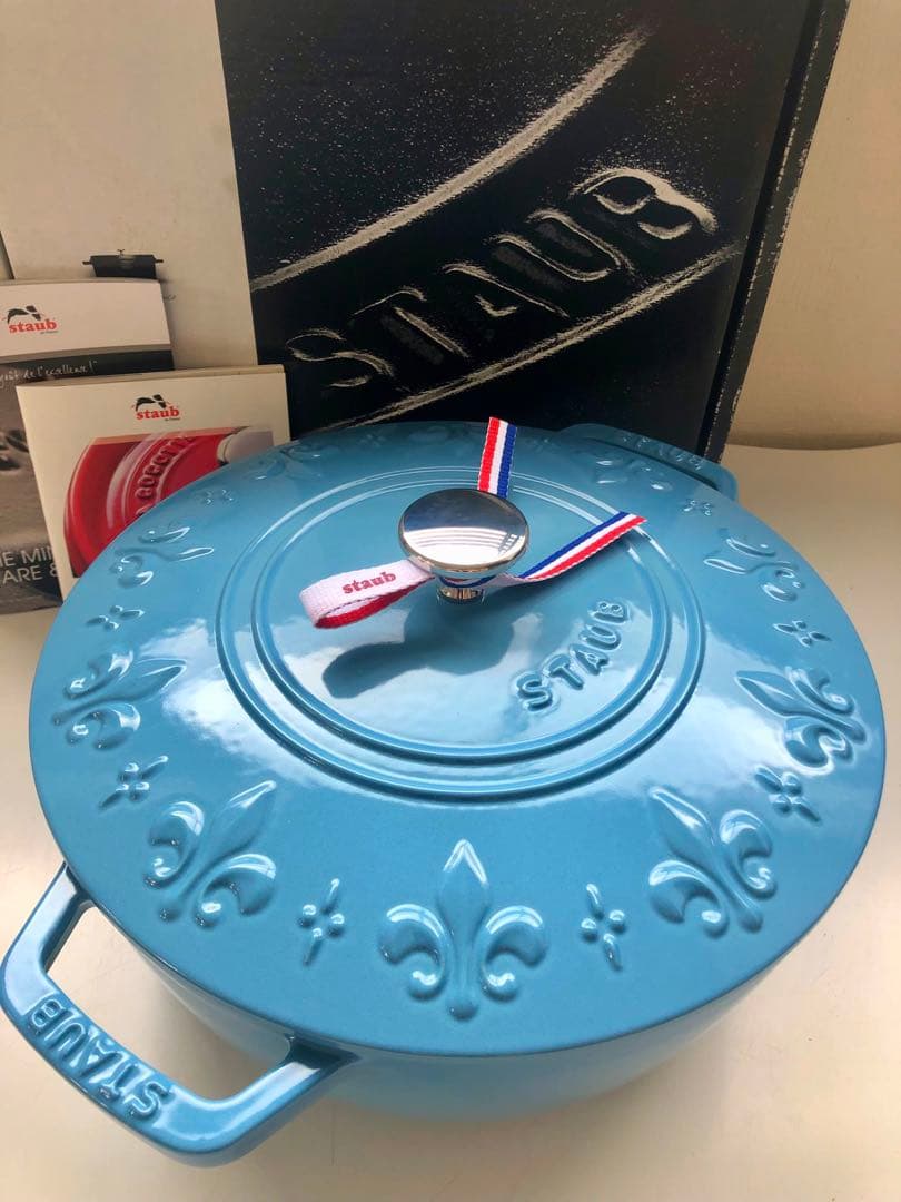 タイムセール【新品】ストウブ フルールドリス サックスブルー 24cm