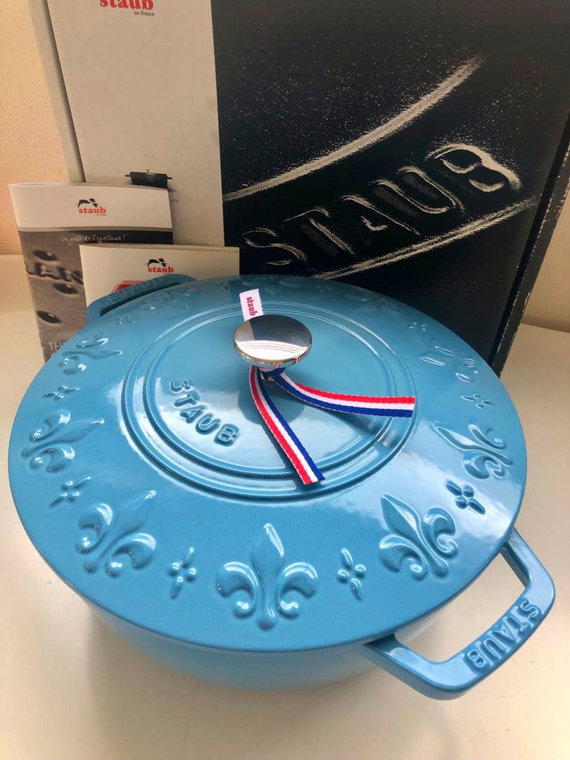 タイムセール【新品】ストウブ フルールドリス サックスブルー 24cm