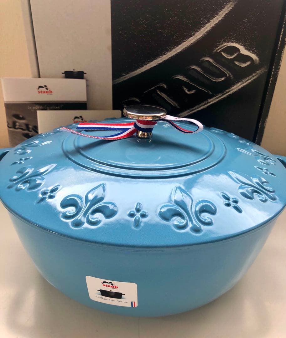 タイムセール【新品】ストウブ フルールドリス サックスブルー 24cm