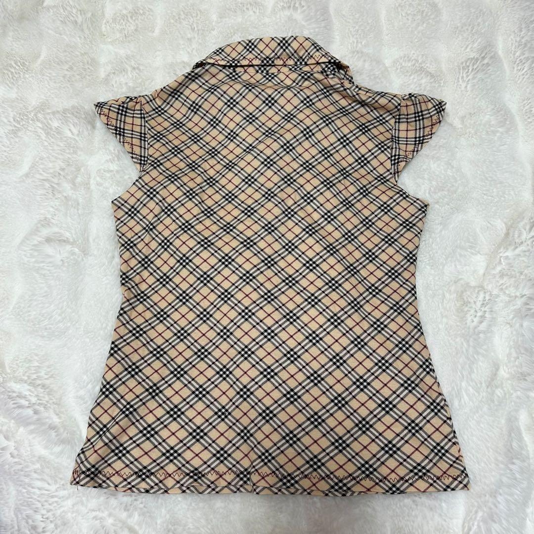 BURBERRY バーバリーブルーレーベル ノバチェック 半袖 シャツ 38