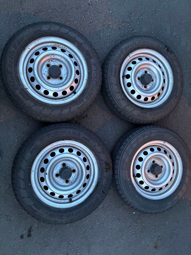 ヨコハマタイヤ ブルーアースバン 155/80R14 88/86 ホイールセット