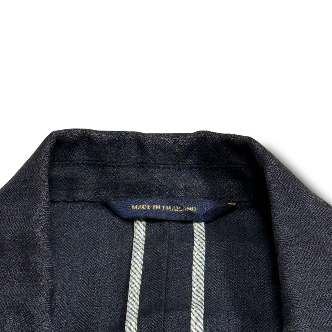 極美品 BROOKS BROTHERS テーラードジャケット リネン ネイビー