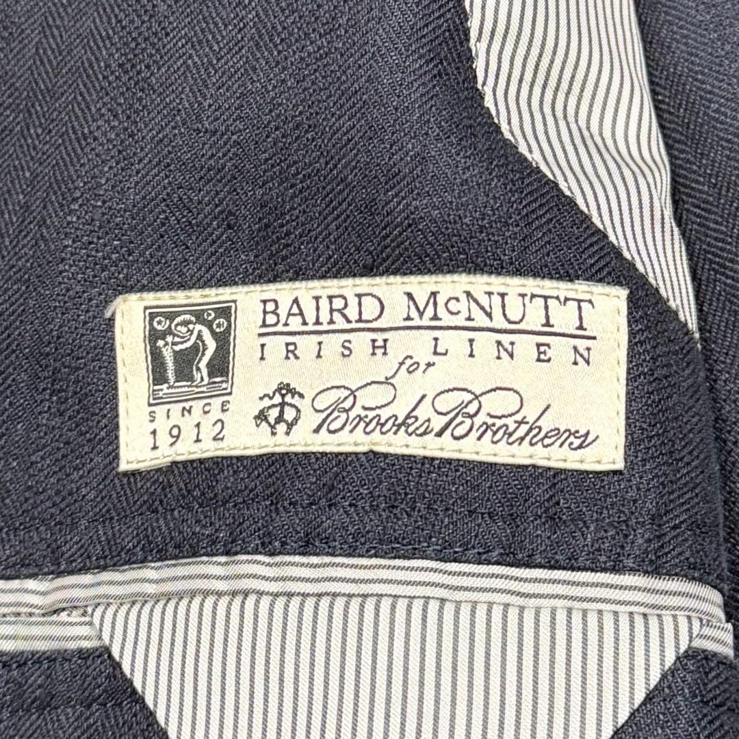 極美品 BROOKS BROTHERS テーラードジャケット リネン ネイビー