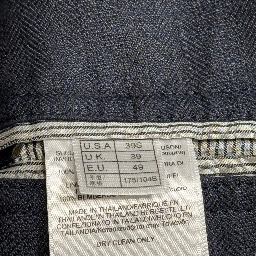 極美品 BROOKS BROTHERS テーラードジャケット リネン ネイビー