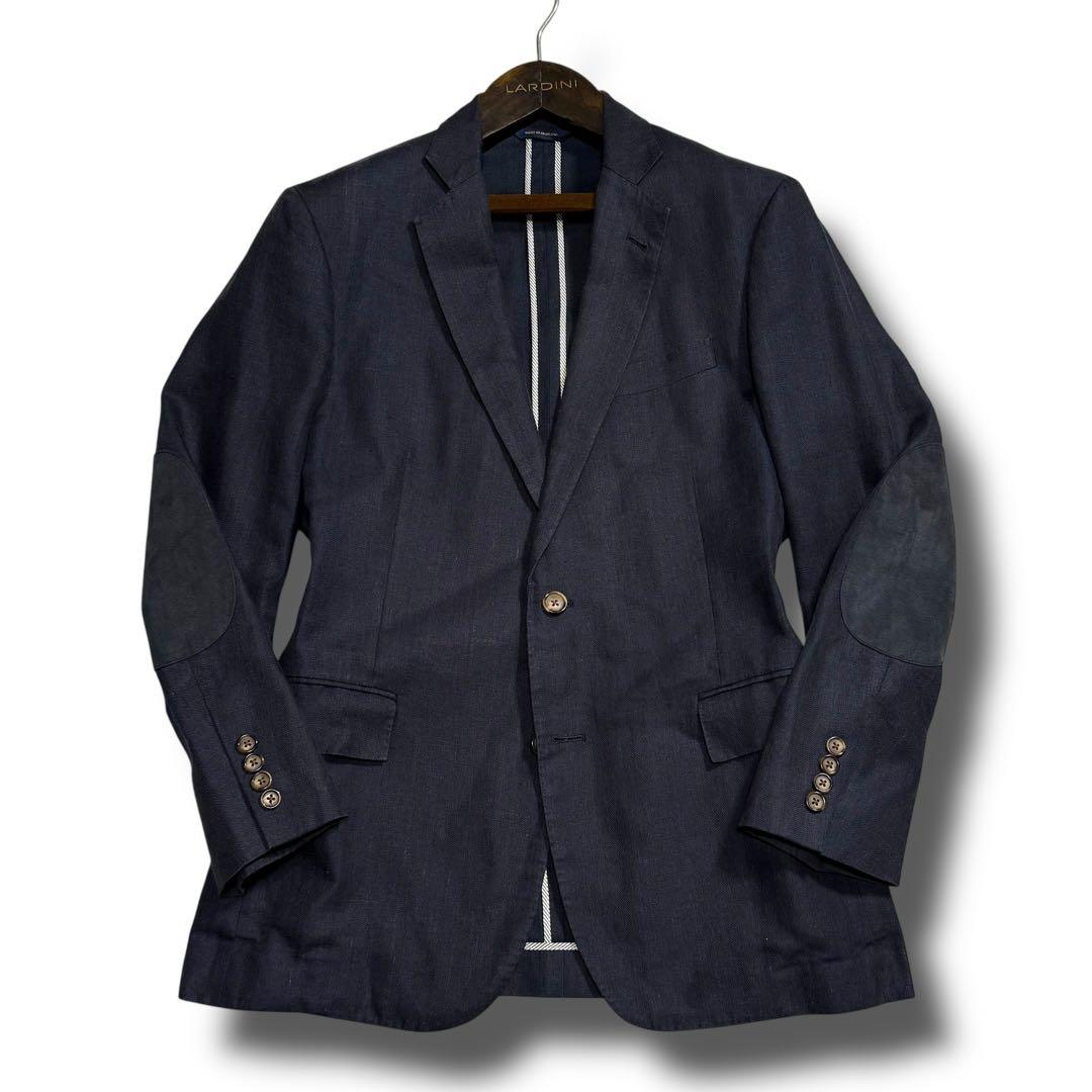 極美品 BROOKS BROTHERS テーラードジャケット リネン ネイビー