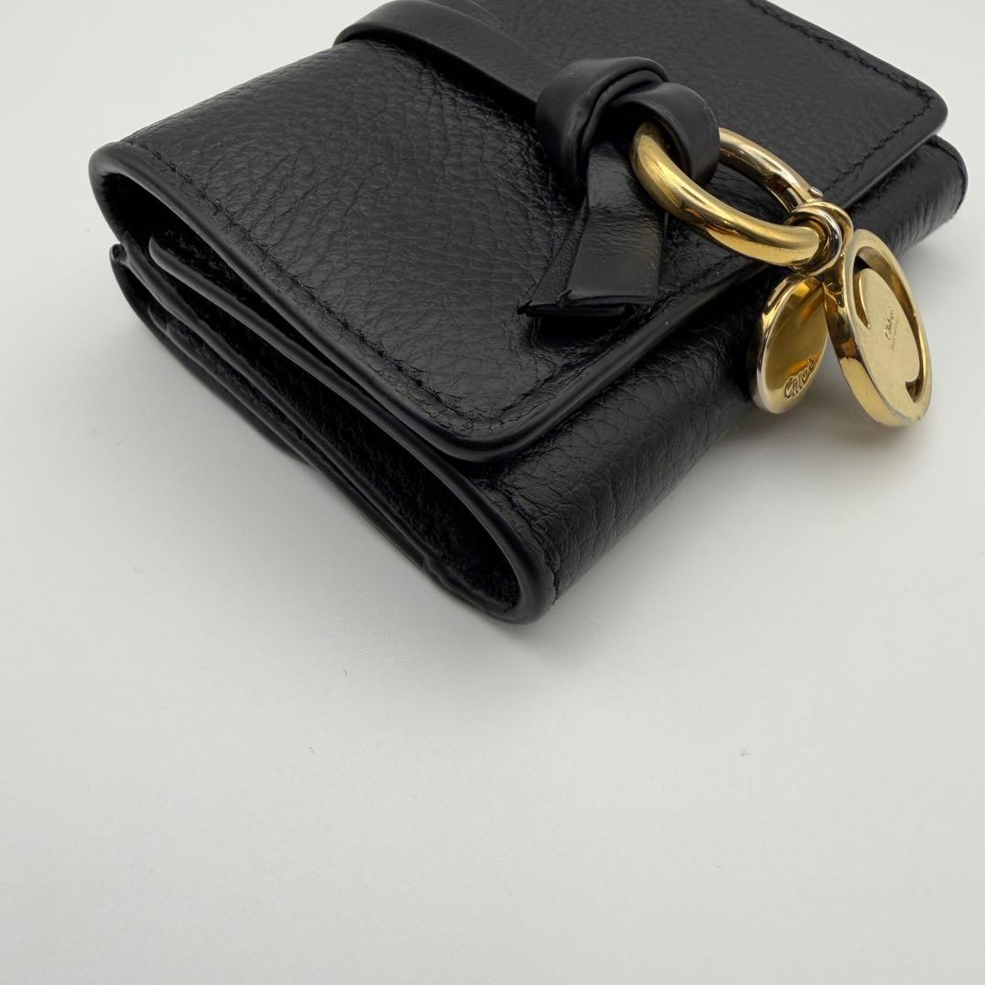 クロエ Chloé 三つ折り財布 コンパクトゴールド金具 美品