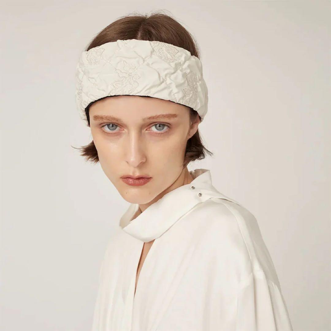 ヘアアクセサリー Dahlia shrinking embroidery headband