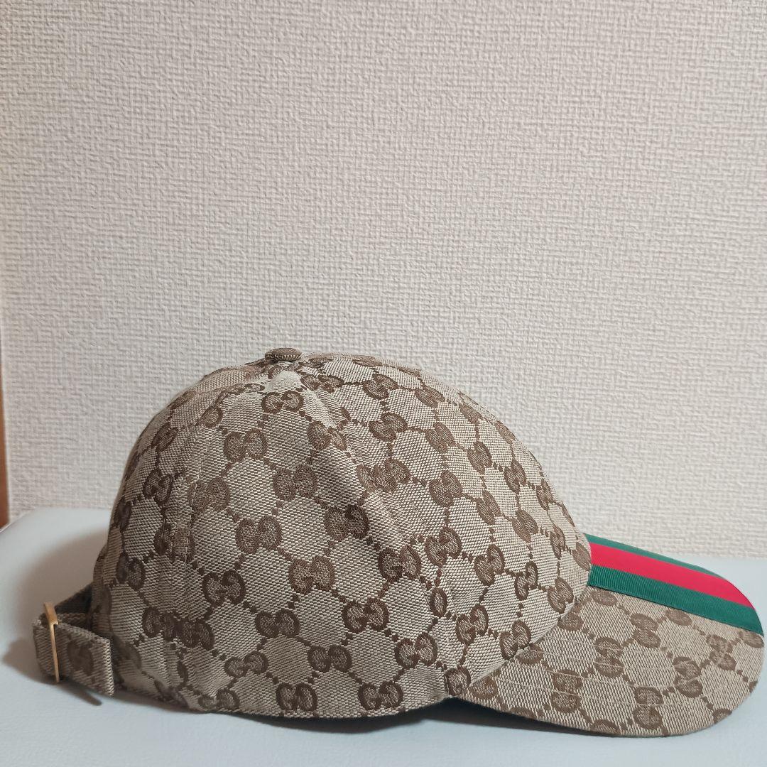 【最終価格】GGキャンバス ベースボールキャップ ベージュ＆エボニー　Mサイズ