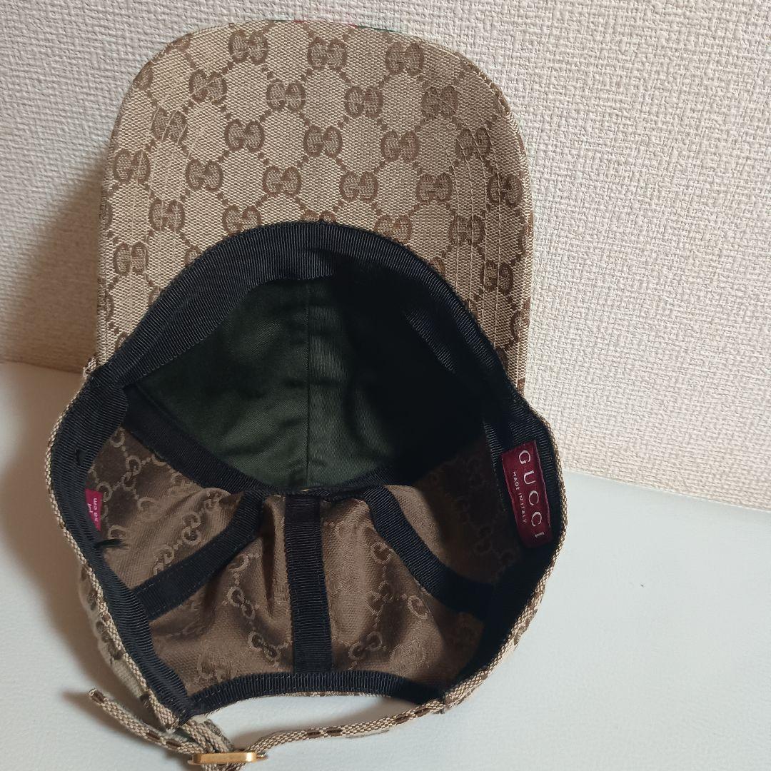 【最終価格】GGキャンバス ベースボールキャップ ベージュ＆エボニー　Mサイズ