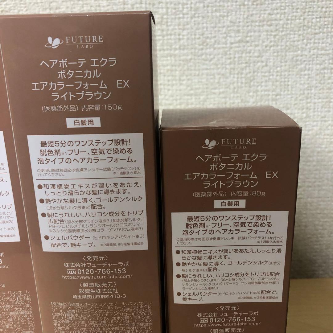 新品未使用 ヘアボーテ エクラ ボタニカルエアカラーフォームEX ライトブラウン