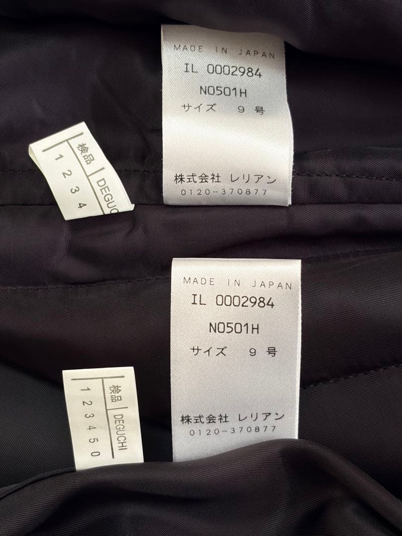 レリアン シルク100%黒コート リスファー ライナー付 サイズ9 冠婚葬祭
