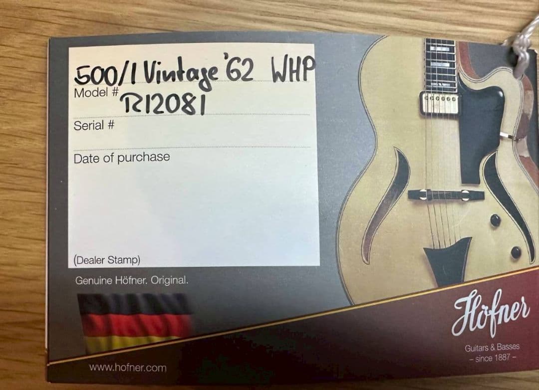 極美品 Hofner 500/1 Vintage 62 WHP 3rd Gen