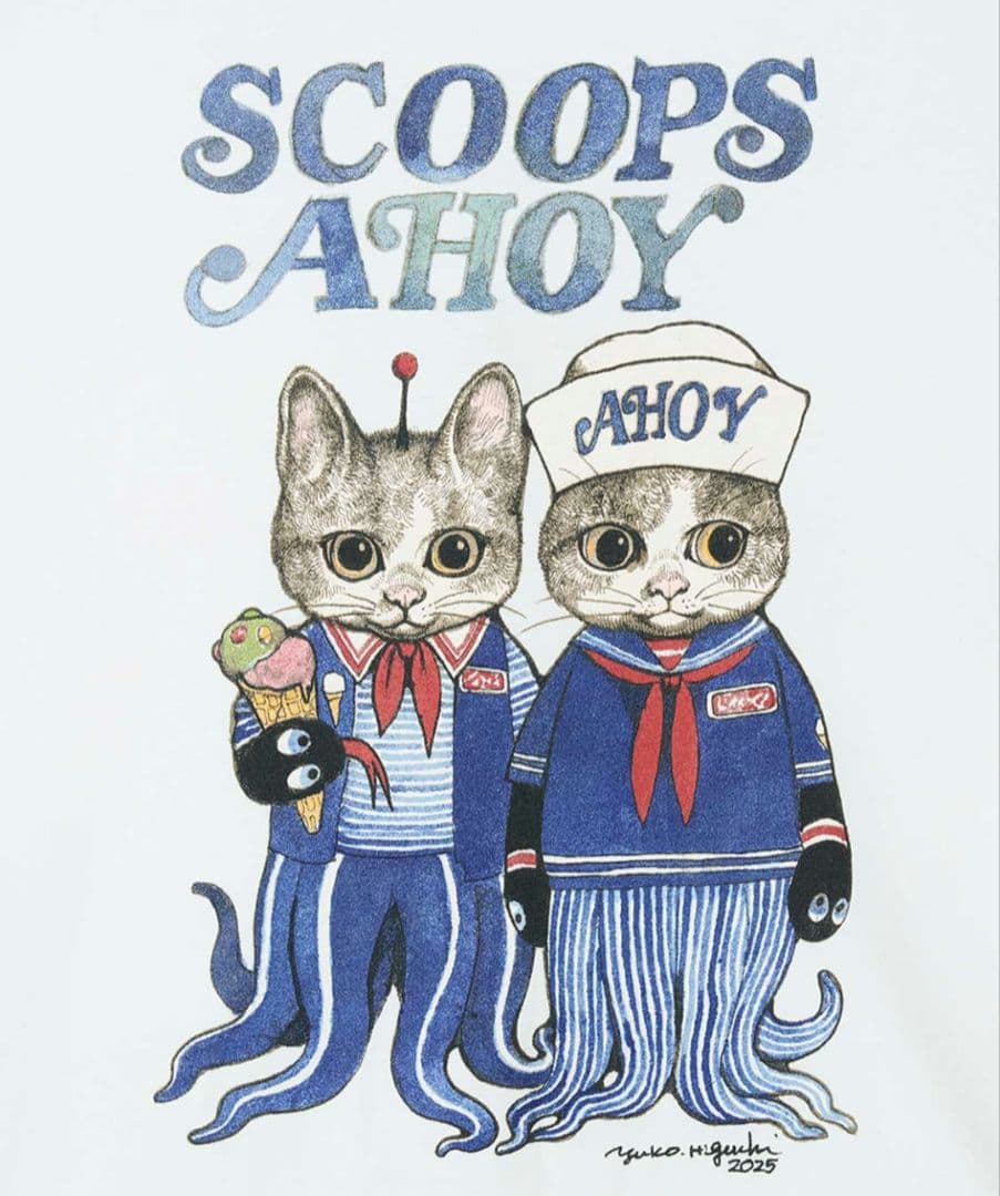★XL★　未開封　ヒグチユウコ　グラニフ　コラボTシャツ　SCOOPS AHOY