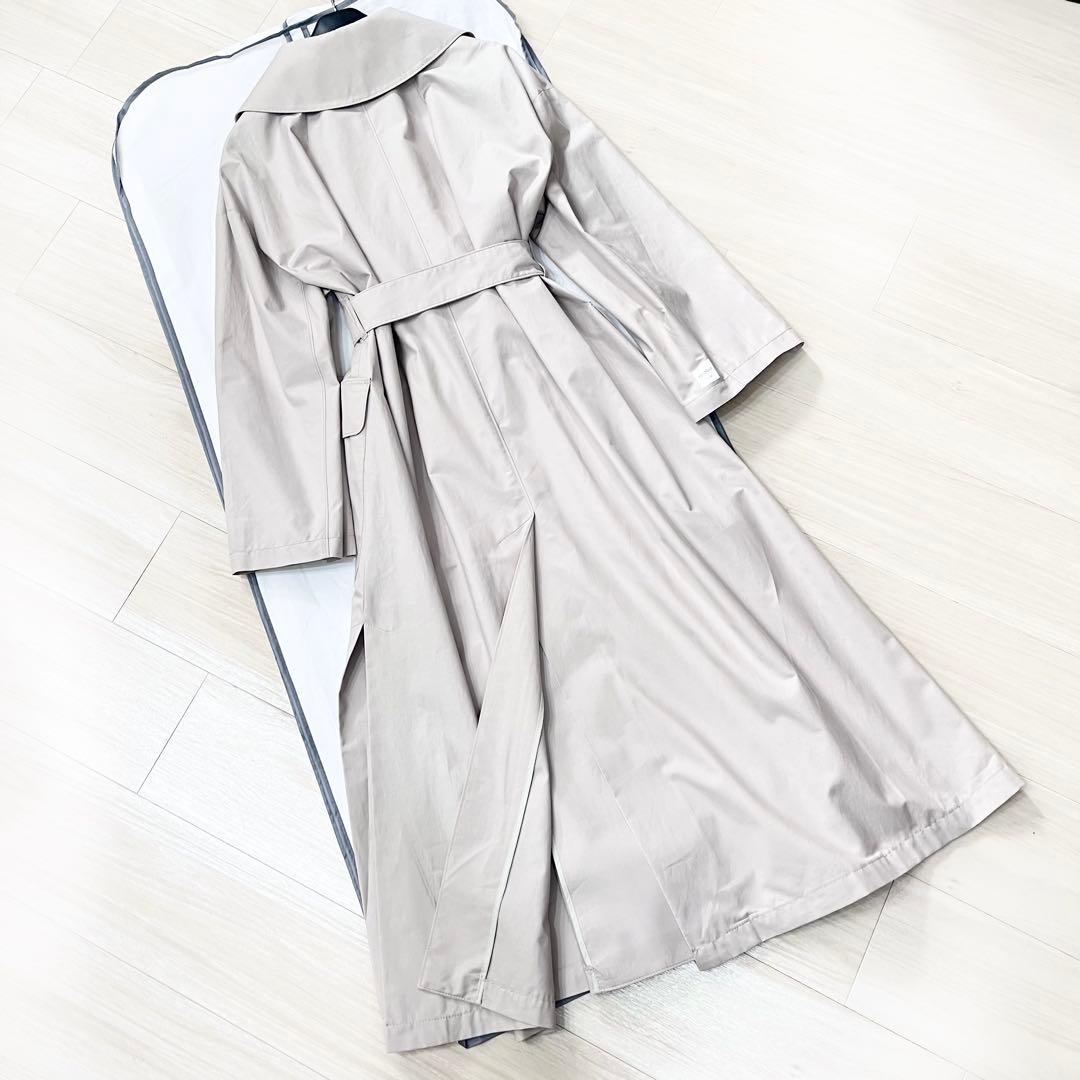 23SS 新品同様MaxMara 白タグ コットンツイル トレンチ 34 M
