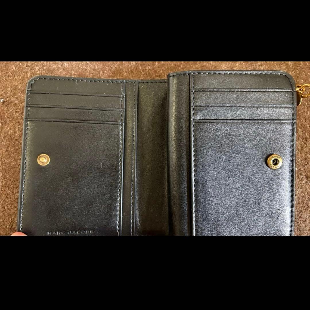 エイメイ MARC JACOBS 2つ折り財布 ホリデー ネイビー
