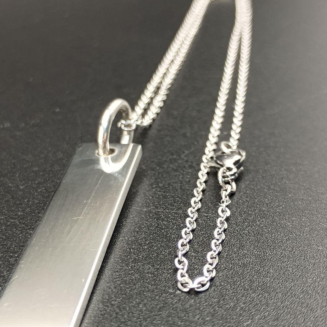 GUCCI バープレート ネックレス 50cm SILVER925