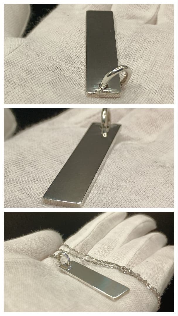 GUCCI バープレート ネックレス 50cm SILVER925
