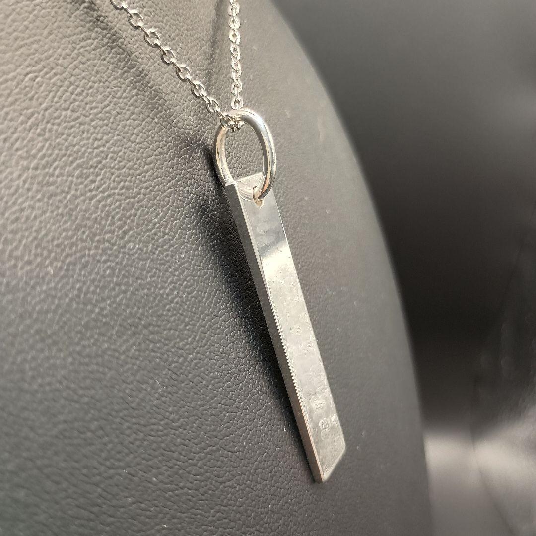 GUCCI バープレート ネックレス 50cm SILVER925