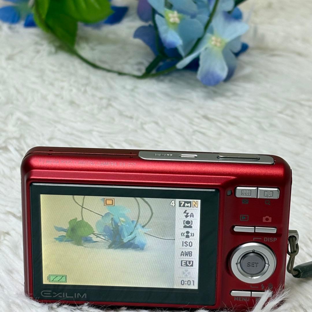CASIO カメラ　エクシリム　EX-Z77 レッド コンデジ　動作品