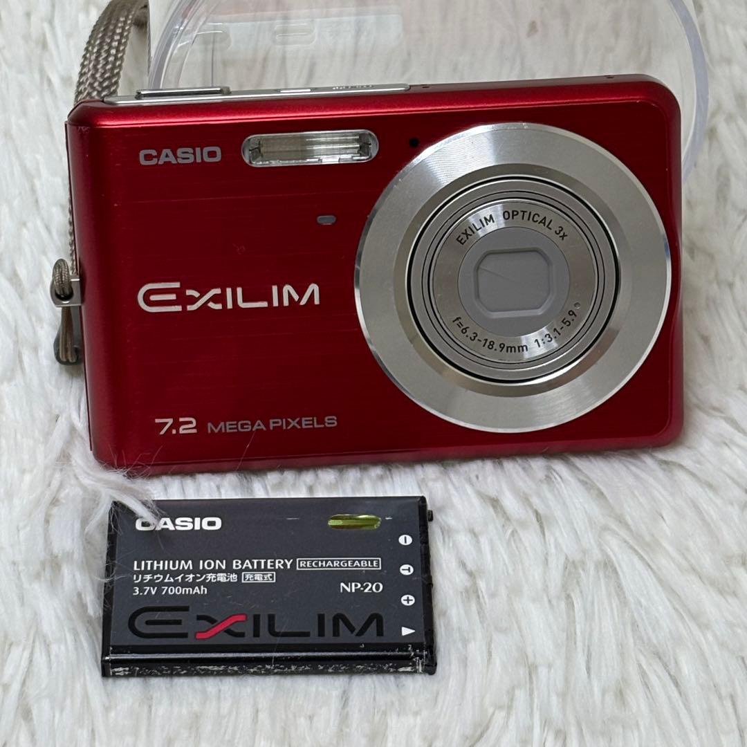 CASIO カメラ　エクシリム　EX-Z77 レッド コンデジ　動作品
