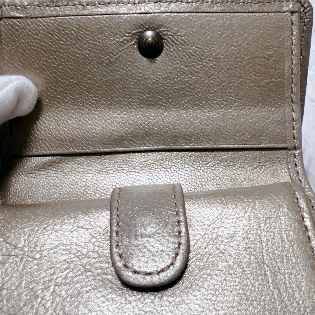 美品✨HIROKO HAYASHI ジラソーレ　ミニ財布　コンパクト　ゴールド