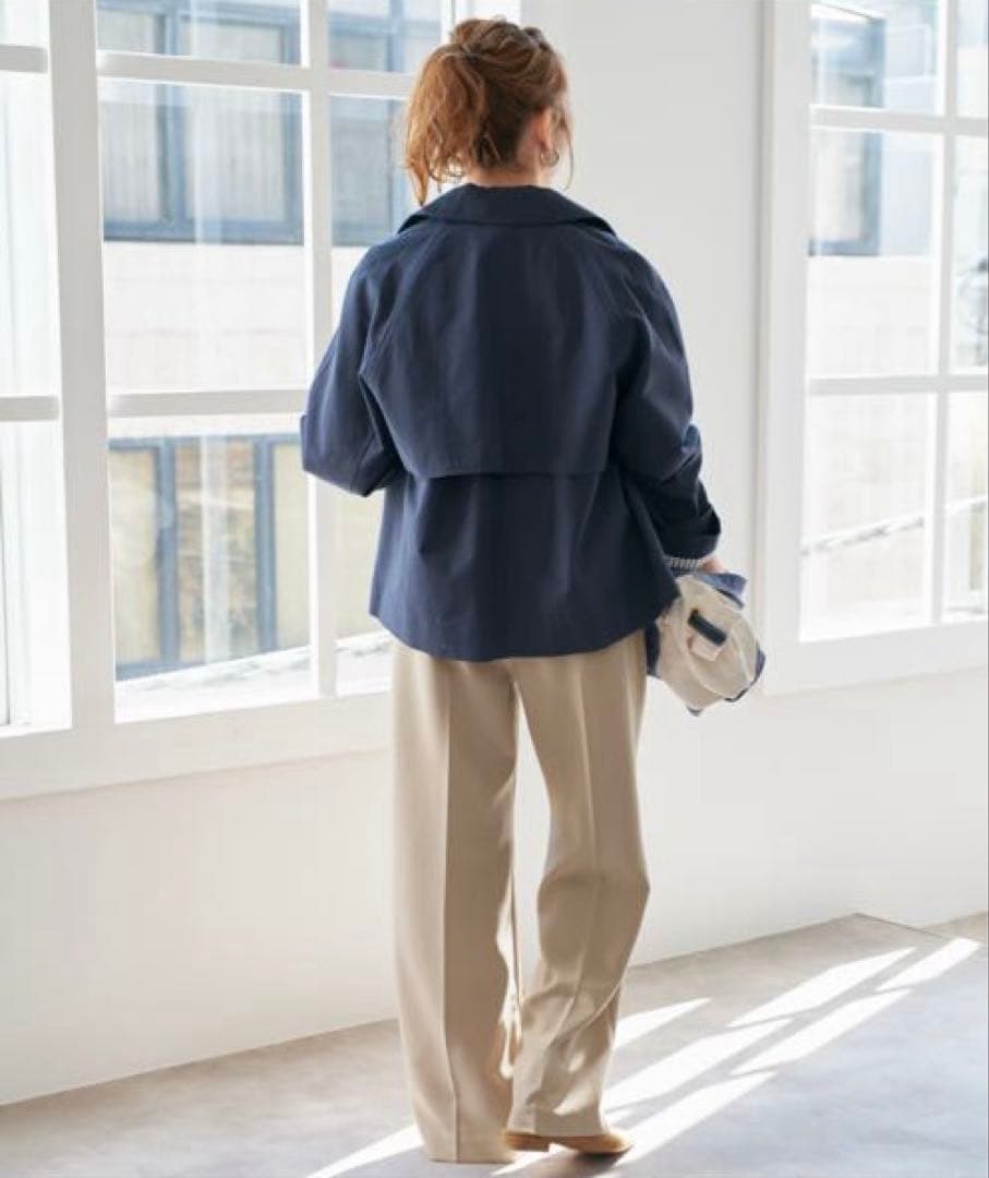 spick & span ソフトツイルショートトレンチコート