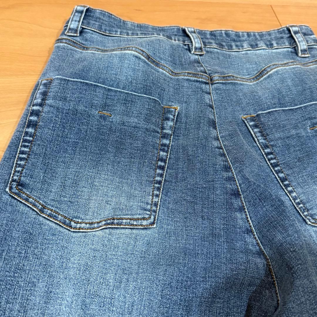 【ayane】ペイント加工バレルレッグパンツ 36サイズ　ブリーチ