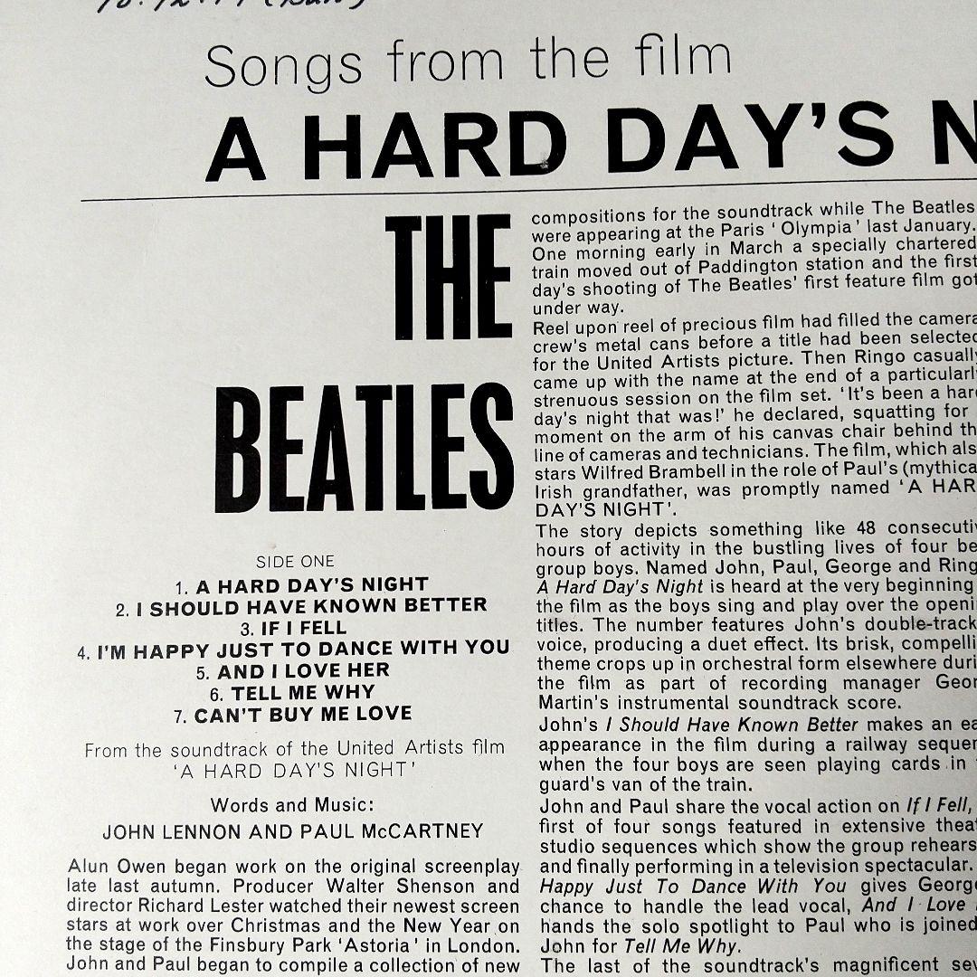 洋楽 THE BEATLES A HARD DAY'S NIGHT LP