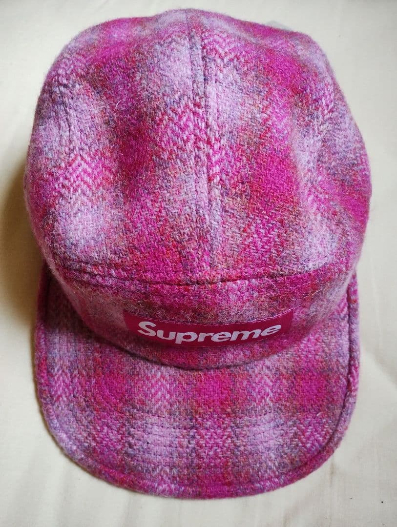 帽子 Supreme Harris Tweed Camp Cap FW25 Pink