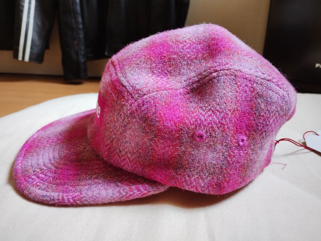 帽子 Supreme Harris Tweed Camp Cap FW25 Pink