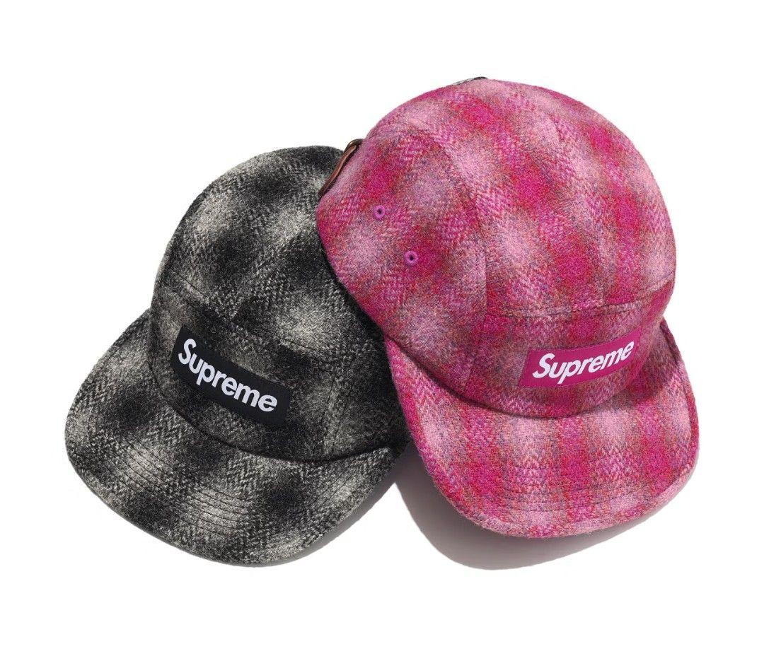 帽子 Supreme Harris Tweed Camp Cap FW25 Pink