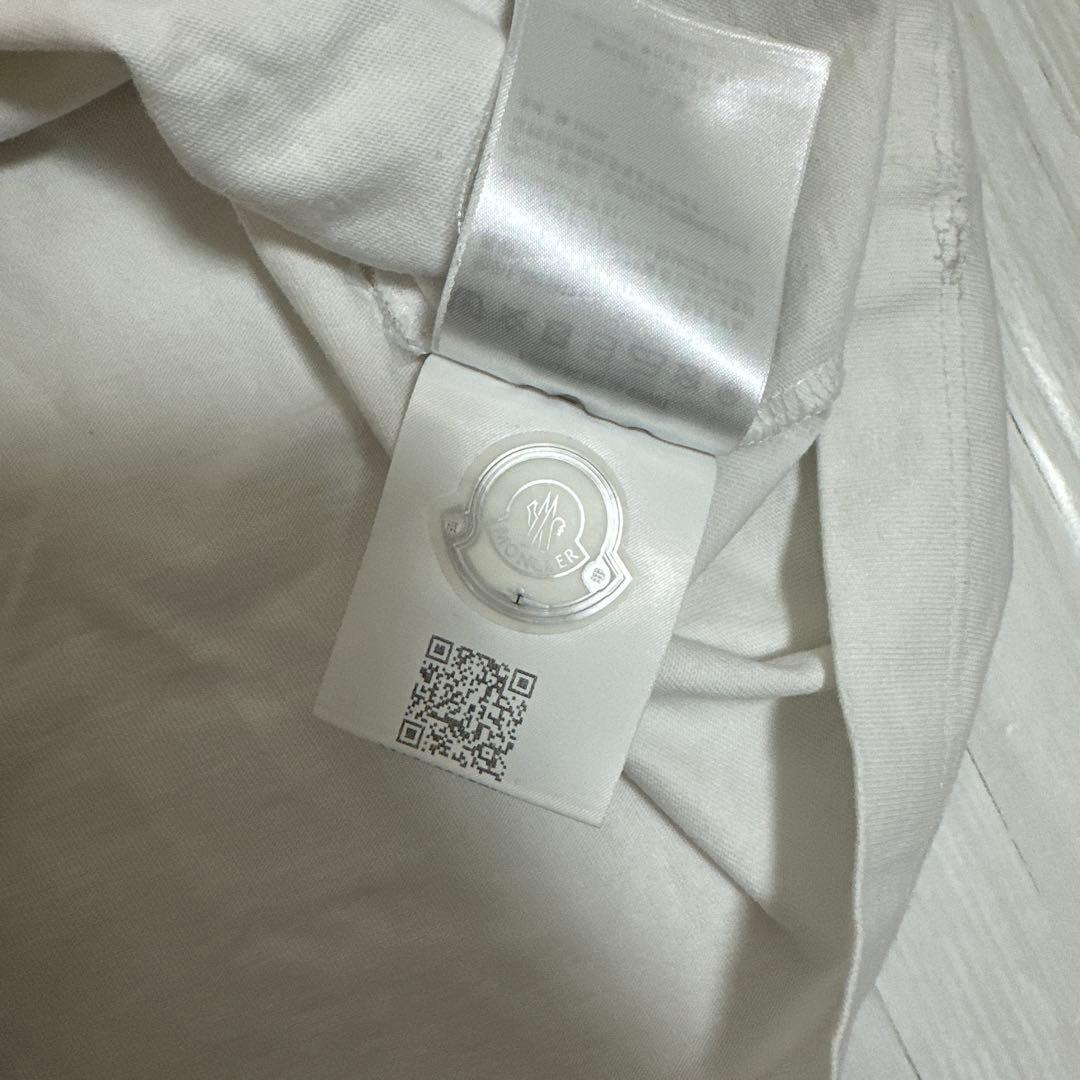 希少❗️MONCLER ロゴプリント Tシャツ ホワイト　モンクレール　Mサイズ