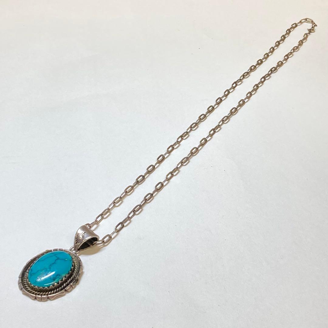 シルバーペンダント　ターコイズ　925刻印　 25g