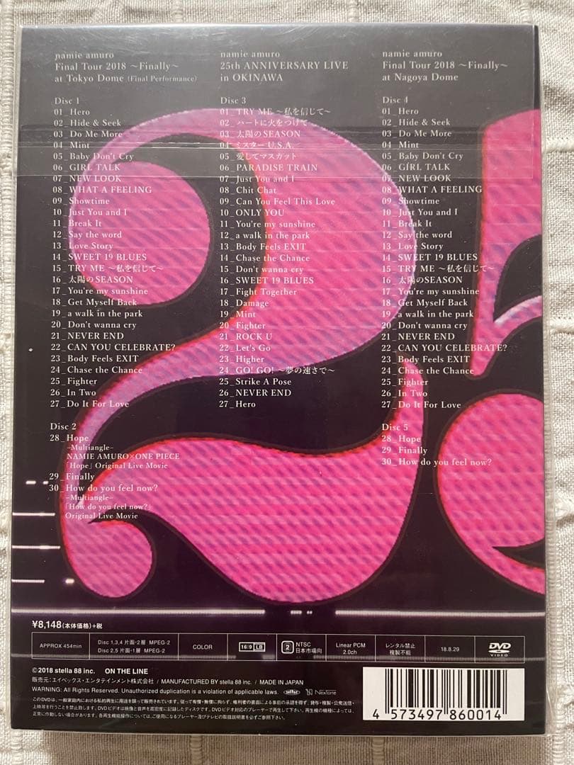 安室奈美恵 Final Tour Finally2018 初回盤DVD5枚組