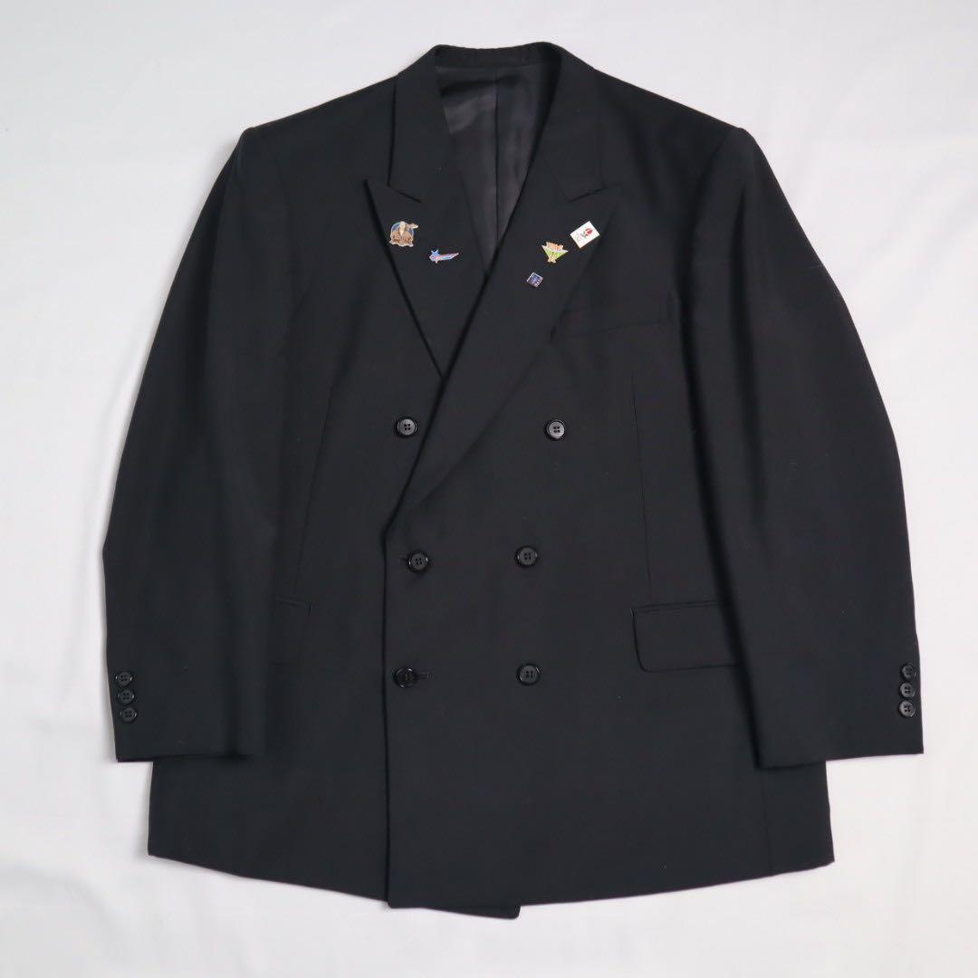5点セット Vintage ダブルブレスト スーツ セットアップ ピンズ