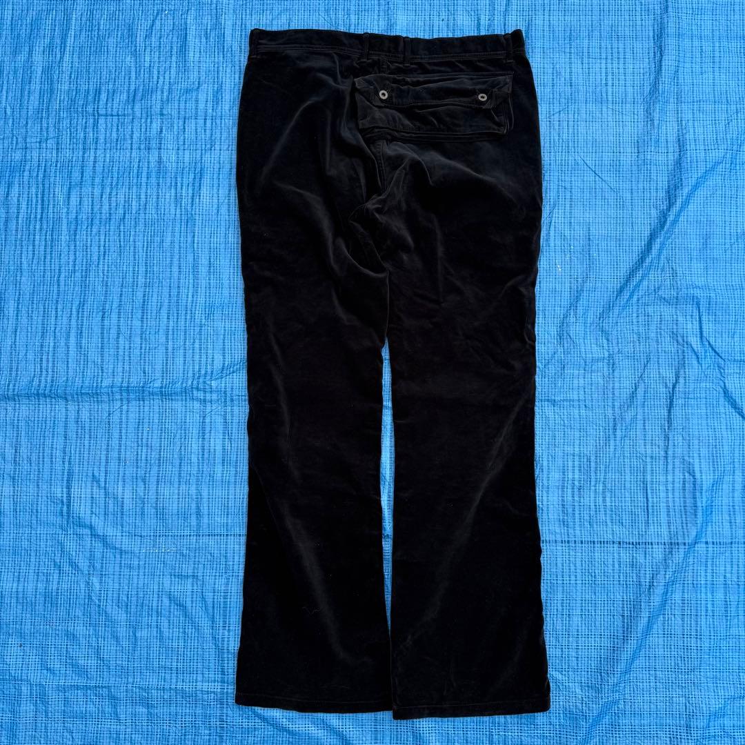 90~00s kapital ベルベットフレアパンツ　ブラックベロア　ドメブラ