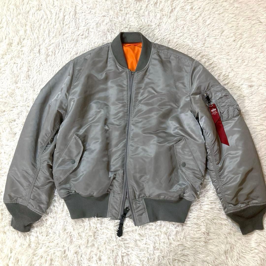【希少カラー・ビッグサイズ】 アルファインダストリーズ　現行　シルバー　XL