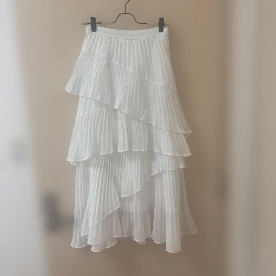 snidel Sustainableプリーツティアードスカート