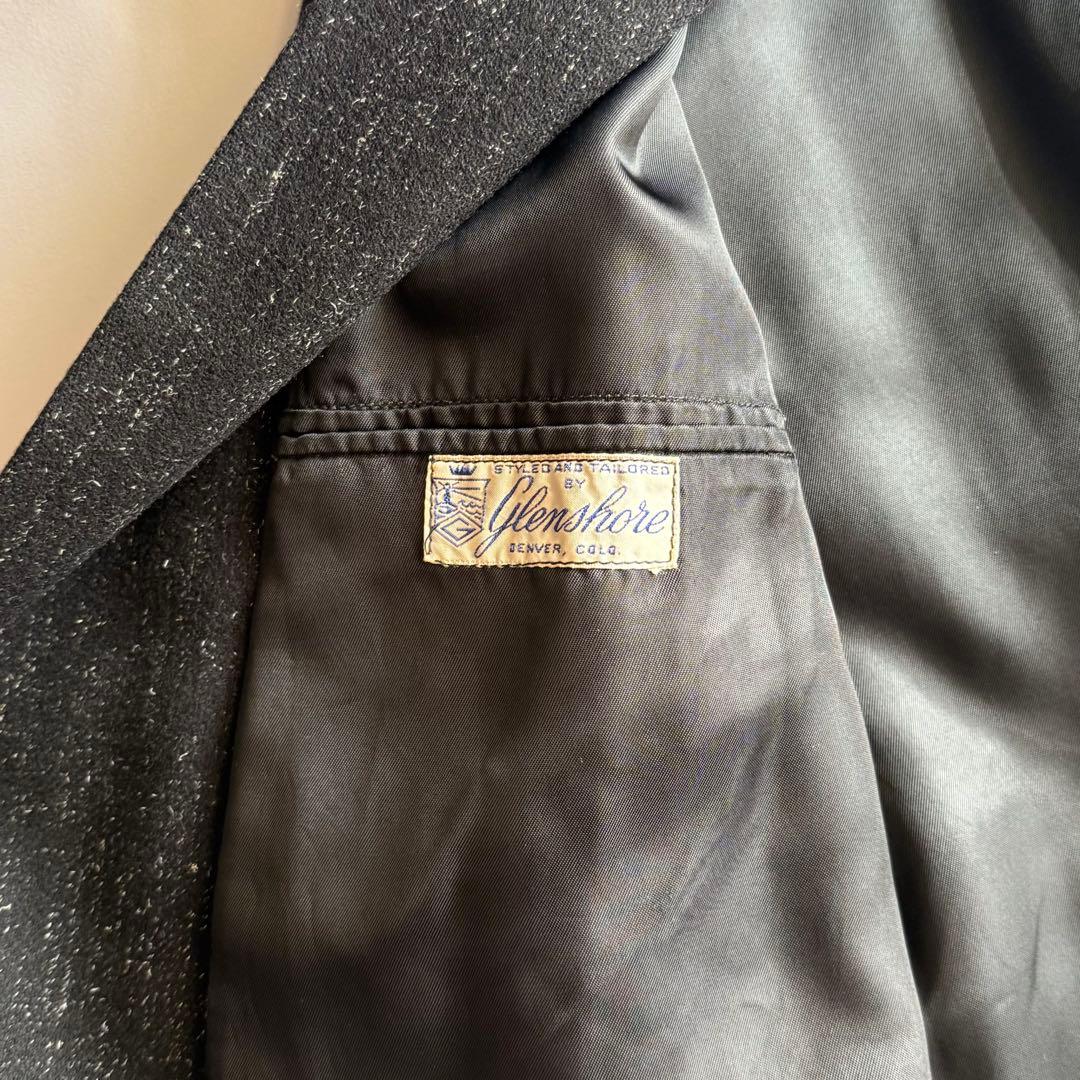 50s vintage wool gabardine jacket \"絣”