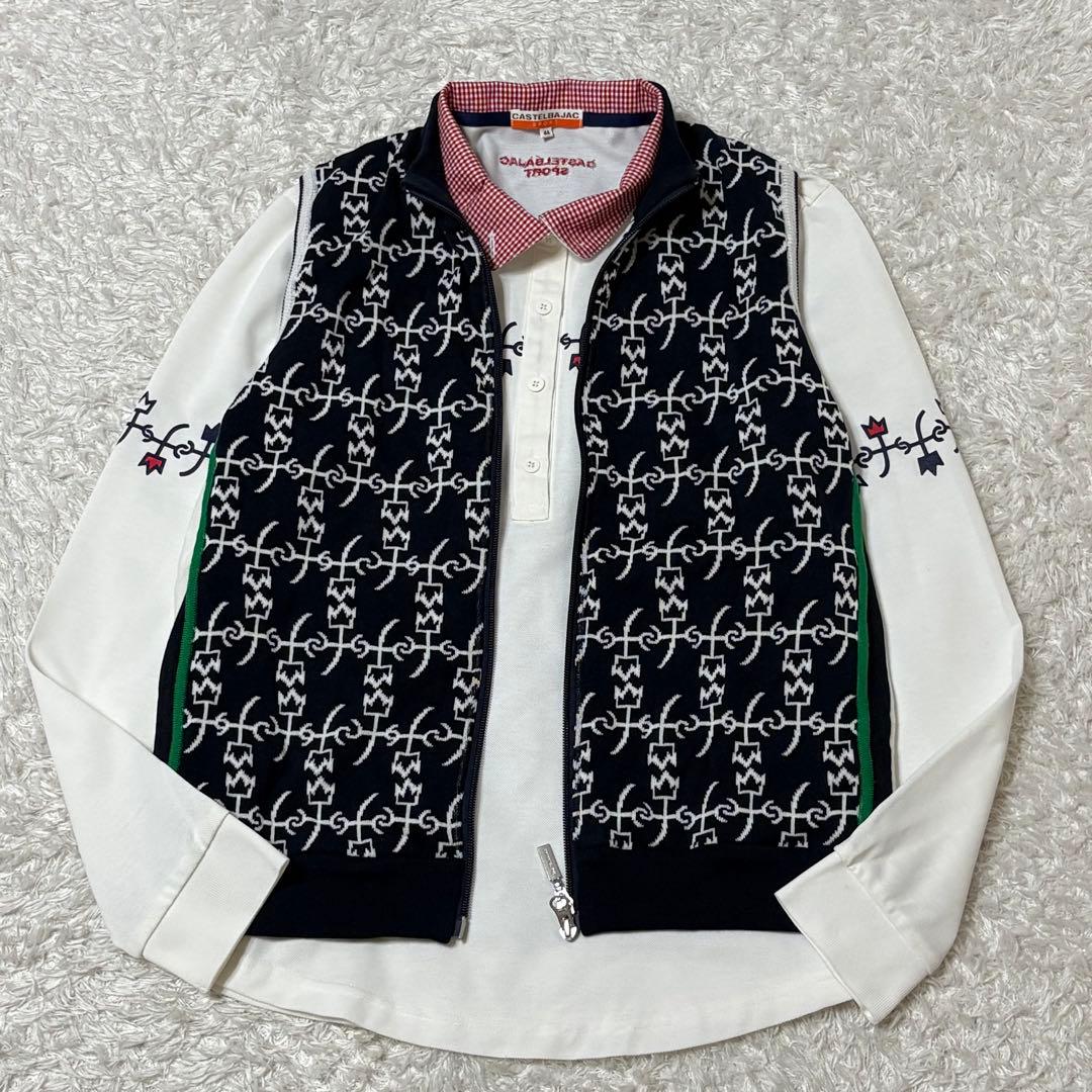 美品　CASTELBAJAC ベストとポロシャツ　パンツ　3点セット　2XL