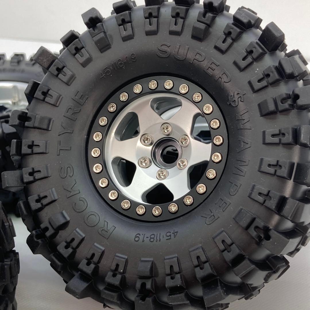 1.9 インチ ビード ロック ホイール RC アルミ クローラー タイヤ 金属