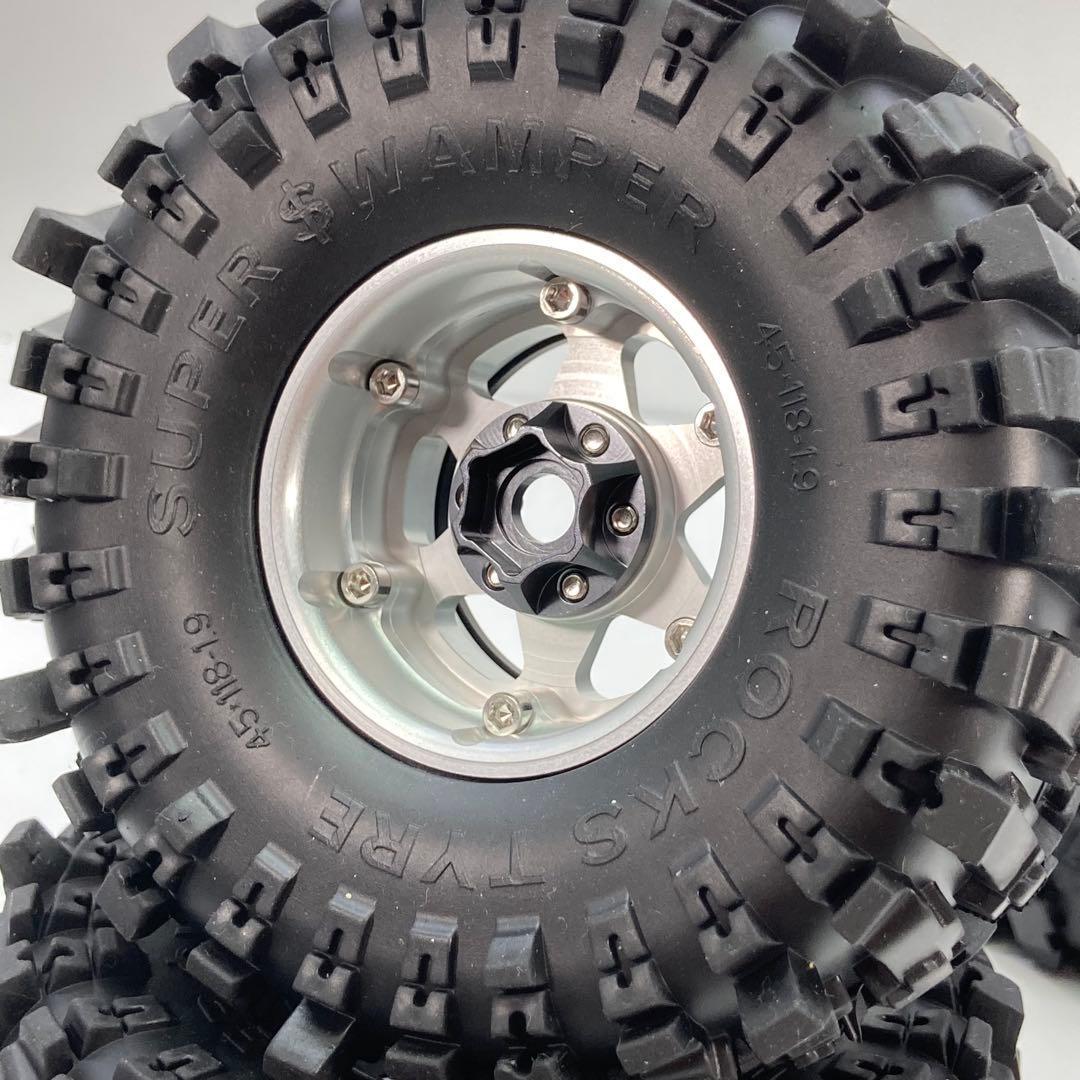 1.9 インチ ビード ロック ホイール RC アルミ クローラー タイヤ 金属