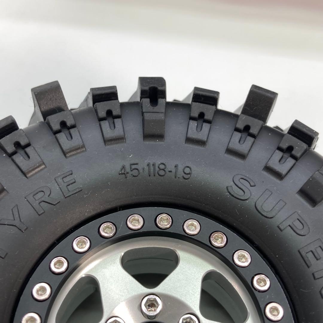 1.9 インチ ビード ロック ホイール RC アルミ クローラー タイヤ 金属