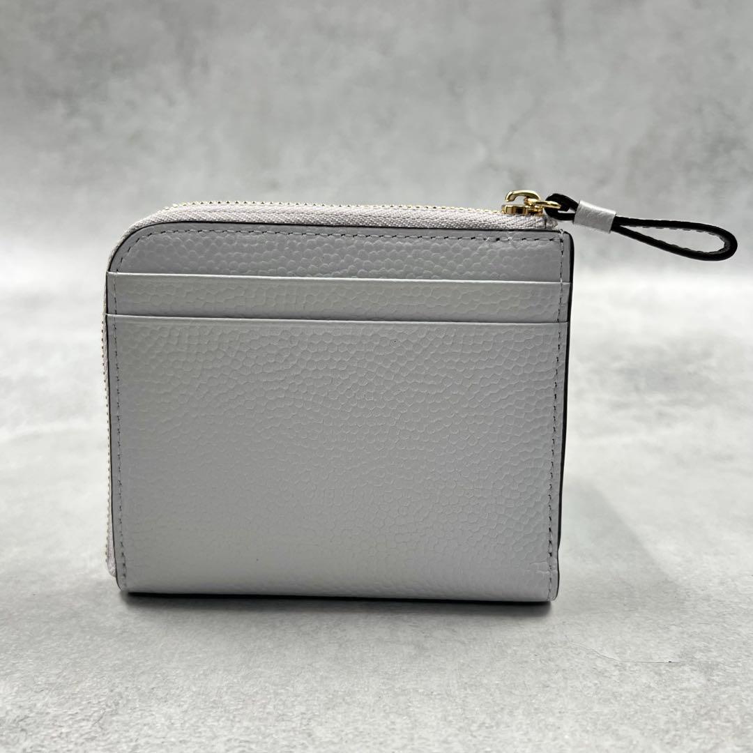 専用　PELLE BORSA ホワイトグレー L字ファスナー 折り財布 8362