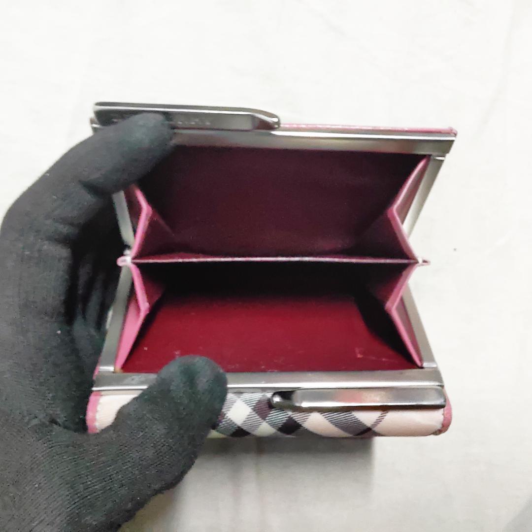BURBERRY がま口 折財布 ブルーレーベル ノバチェック バーバリー 人気