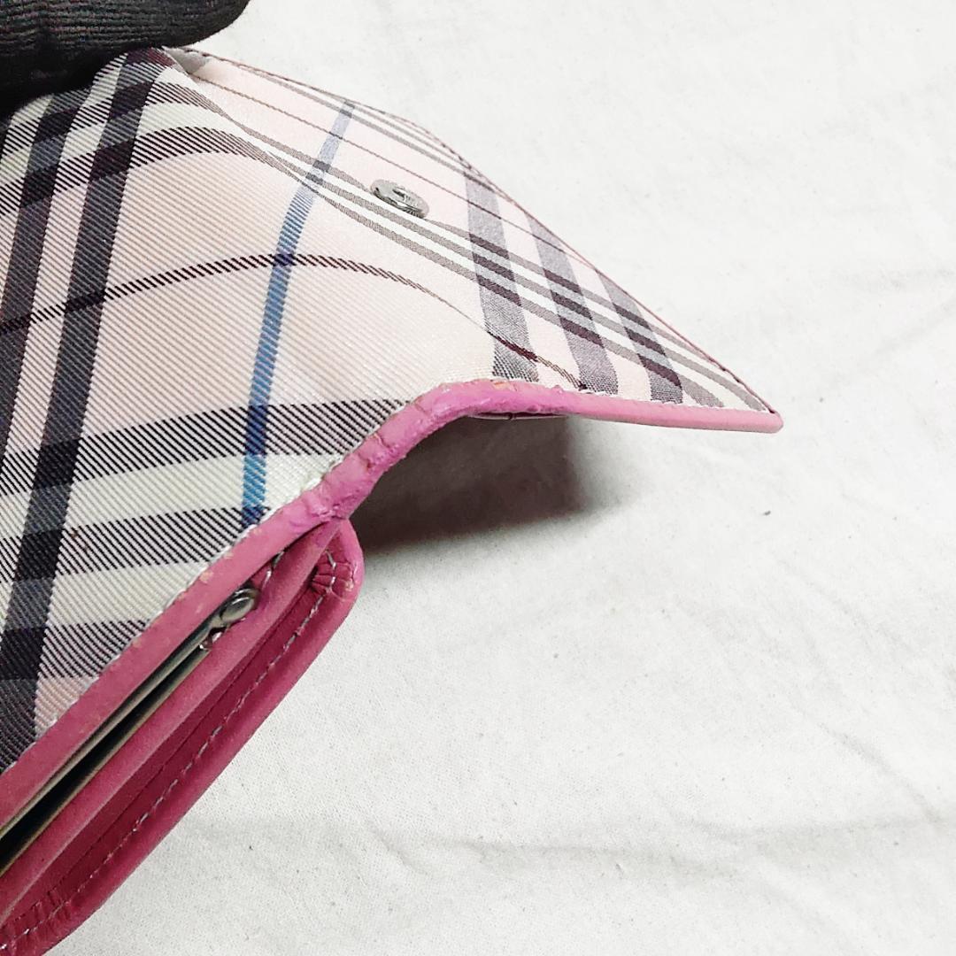 BURBERRY がま口 折財布 ブルーレーベル ノバチェック バーバリー 人気