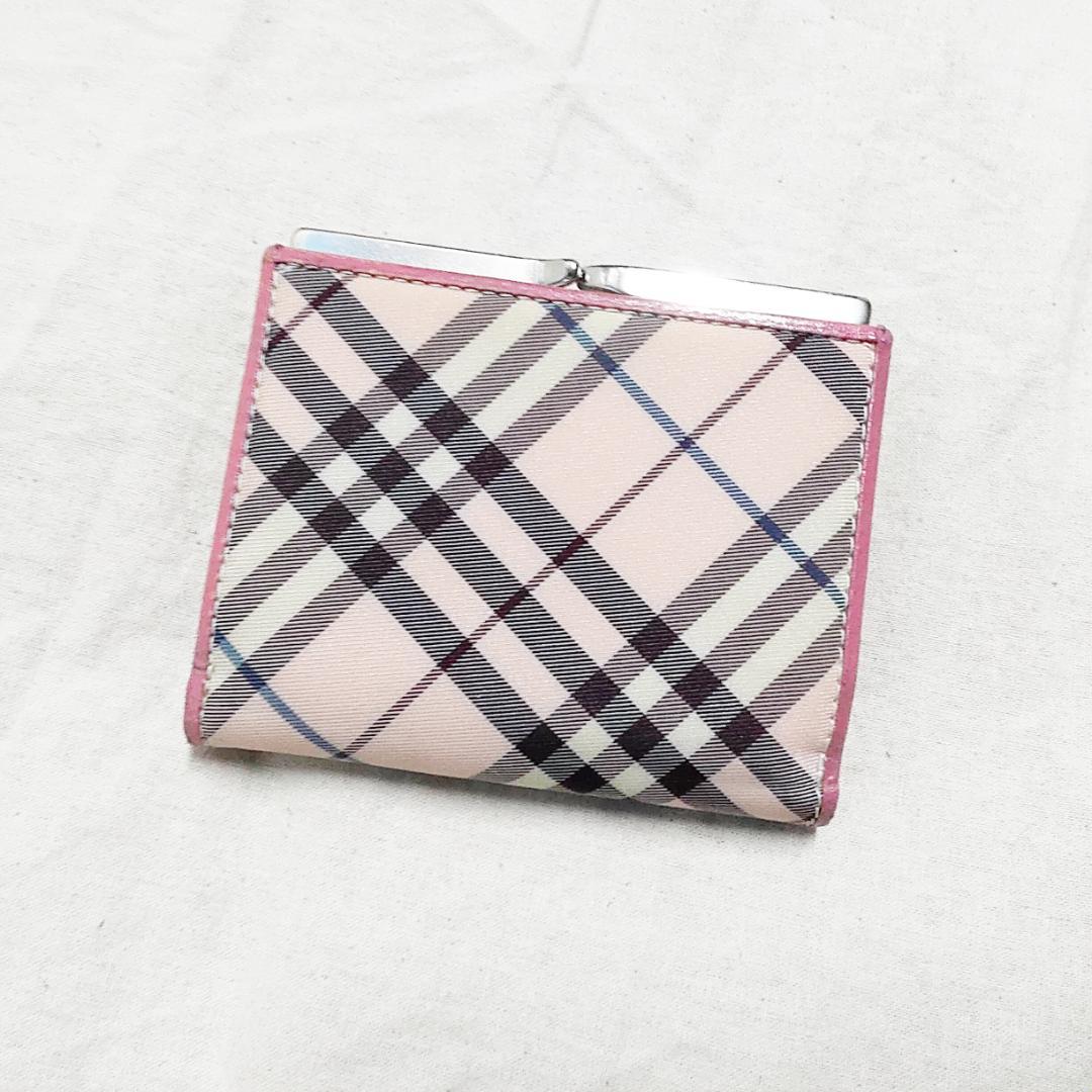 BURBERRY がま口 折財布 ブルーレーベル ノバチェック バーバリー 人気