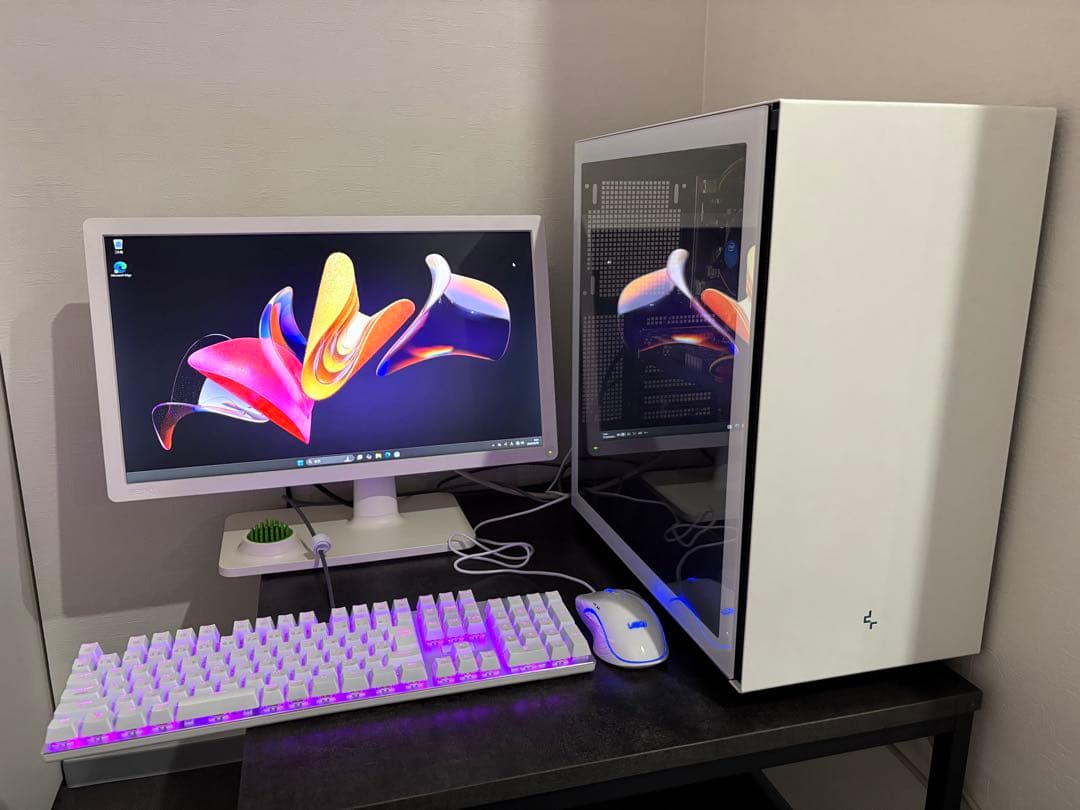 ホワイトゲーミングPCフルセット（windows11/gtx/ssd1tb）