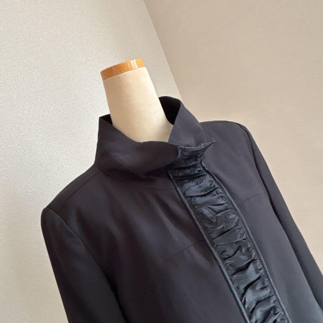 極美品 ヴィヴィアンタム 裏チャイナ生地 ハイネック コート 黒 サイズ1