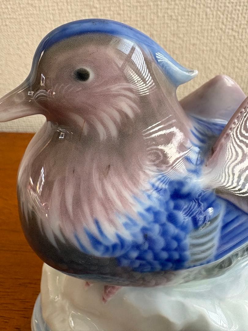 香蘭社 青い鳥 置物 ペア 有田焼